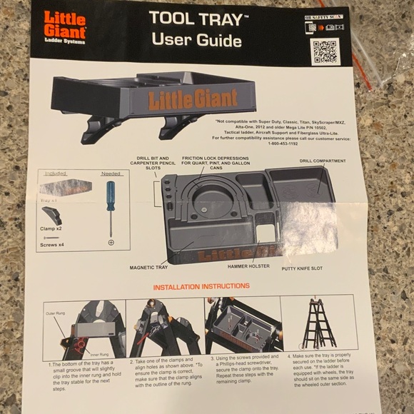 Little Giant Tool Tray - Ladder Accessory - Black and Red - Picture 7 of 12